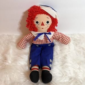 Vintage Knickerbocker Raggedy Andy Doll Toy Plush Doll